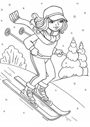 Раскраски лыжи