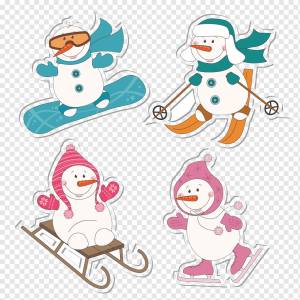 Зимний спорт Snowman Worksheet, Снеговик снежный спорт, разное, шаблон, зима png