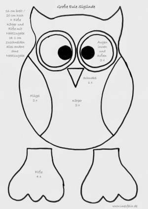 Лапки совы шаблон