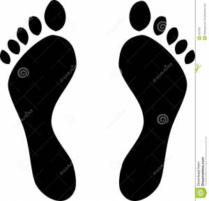 следы ноги иллюстрация штока