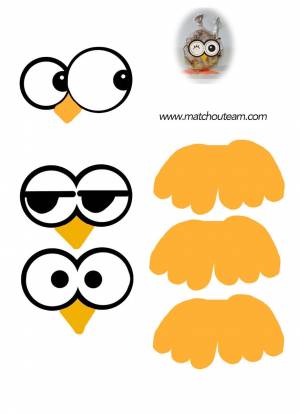 Лапки совы шаблон