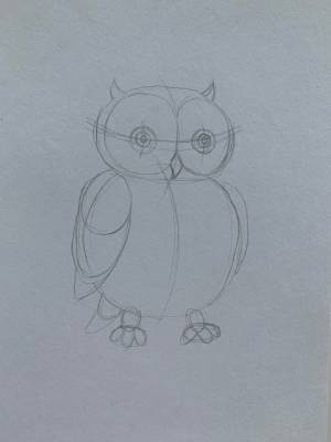 Как нарисовать сову карандашом поэтапно