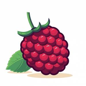 Изображение малины симпатичное изображение изолированной малины векторная иллюстрация