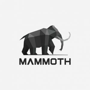 Шаблон дизайна логотипа геометрического мамонта