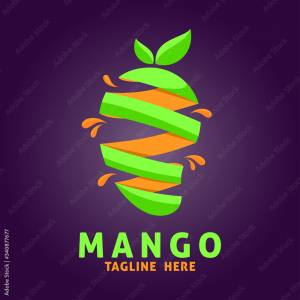 Abstract mango logo template