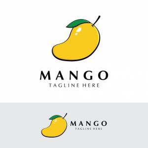 Векторный логотип mango fruit logo template mango icon in flat concept