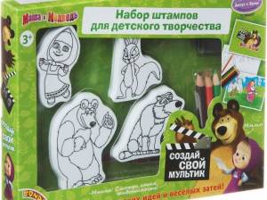 Трафареты, штампы Маша и Медведь, цвет