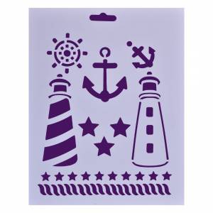 Трафарет пластиковый “Маяк”, 25,5х20,5см