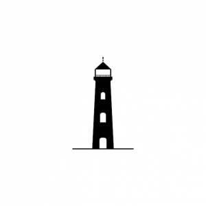 Логотип маяка и векторный шаблон