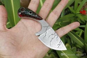 Высокое Качество Небольшой Кухонный Нож 9Cr18 Шаблон Коррозии Отделка Sharp Point Blade Full Tang Ручка Фиксированное Лезвие Фруктовые Ножи С Kydex От 2 778 руб