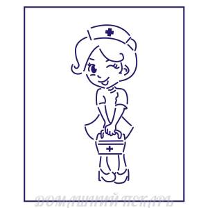 Трафарет Медсестра-1 11,5*5 см