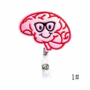 Мультяшный выдвижной значок медсестры держатель для бейджей для студентов больницы врача бриллианта сердце мозг легкие органный шаблон