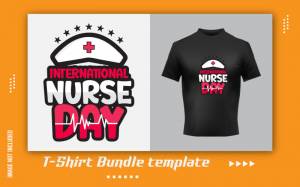 Международный день медсестры Розовая раскраска PNG Шаблон дизайна футболки