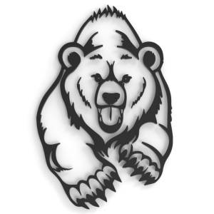 Трафарет морда медведя