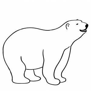 Трафарет белого медведя