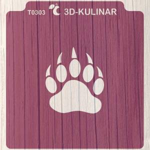 Трафарет  Лапа медведя