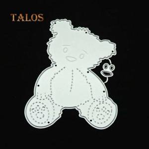 OUGEYA сидящий медведь металлические трафареты DIY Скрапбукинг бумажные карты альбом фото трафарет