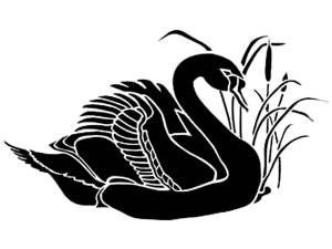 Трафареты Лебедя