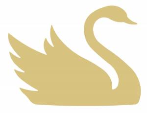 Трафарет лебедя для вырезания