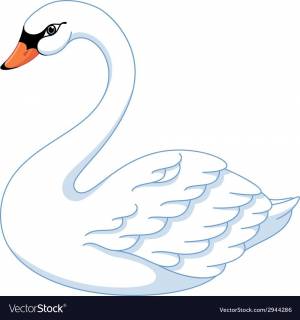 Рисунок лебедь для детей