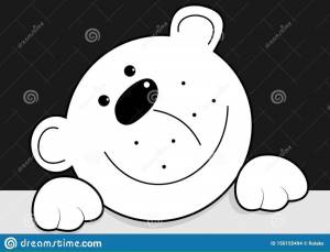 Трафарет медведя для вырезания