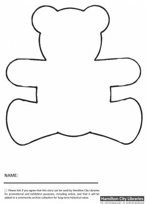 Медведь шаблон для вырезания