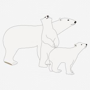 Трафарет белого медведя
