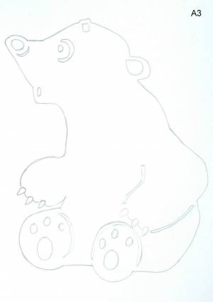 Медведи на окна трафареты