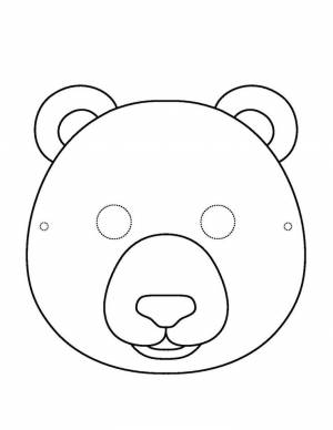 Маска Медведя на голову из бумаги