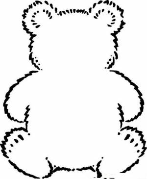 Трафарет медведя для аппликации