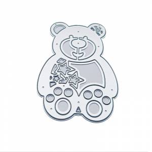 Металлические трафареты для рукоделия, с изображением коричневого медведя и одежды, для скрапбукинга, фотографий, бумажных карт, декоративных инструментов