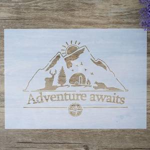 Декоративный трафарет медведя размера , трафареты для рисования для поделок, скрабукинг, роспись по дереву, холсту, полу, стенам и плитке