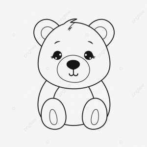 рисунок шаблон рисунка плюшевого мишки на белом фоне вектор PNG , рисунок медведя, рисунок крыла, рисунок уха PNG картинки и пнг рисунок для й загрузки