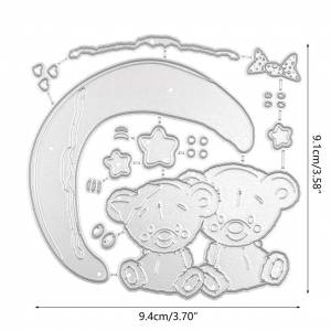 Лунный медведь, металлические трафареты для скрапбукинга, трафарет, высечки, тиснение карт, сделай сам, шаблон для фотоальбома, форма для украшения, ремесло