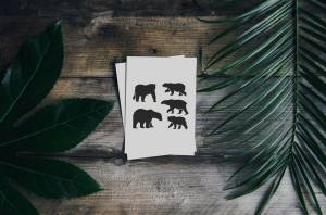 Трафарет Медведь