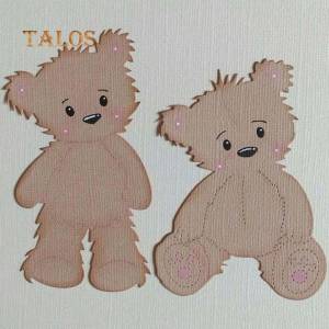 OUGEYA сидящий медведь металлические трафареты DIY Скрапбукинг бумажные карты альбом фото трафарет