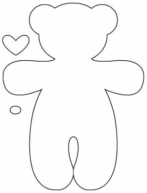 Медведь шаблон для вырезания