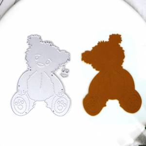 Милый медведь кукла металлические штампы трафареты для скрапбукинга фотоальбома декоративное тиснение «сделай сам» бумажные карты лезвие штамп трафареты