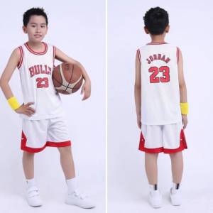 ДетскаяБаскетбольная форма NBA Чикаго Буллз № 23 Майкл Джордан белый