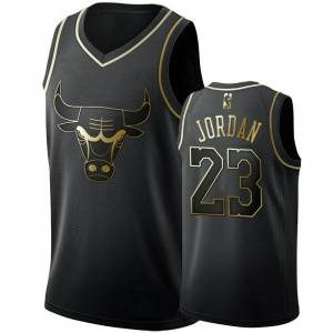 Баскетбольная джерси NBA Chicago Bulls 23 Michael Jordan черная swingman