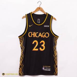 Футболка Майкл Джордан №23 Чикаго Буллз, цвет черный, сезон 2021 ⚽  от 2 490 руб