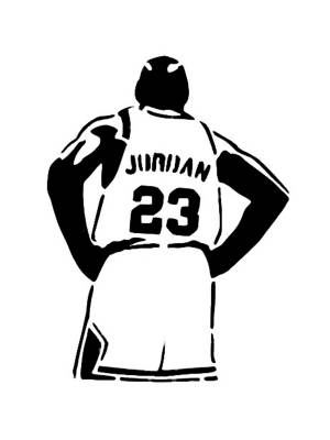 Трафареты Майкл Джордан для вырезания из бумаги