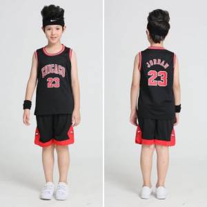 ДетскаяБаскетбольная форма NBA Чикаго Буллз № 23 Майкл Джордан черный