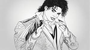 Красочная иллюстрация майкла джексона