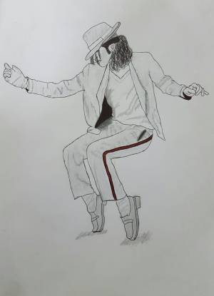 Майкл Джексон рисунок поэтапно