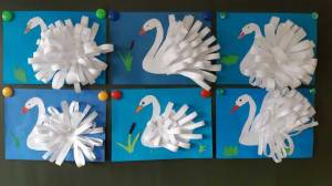 Поделка лебедь