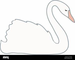 Шаблоны лебедей для вырезания, аппликации