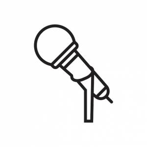 Значок микрофона векторный шаблон логотипа модная коллекция плоский дизайн