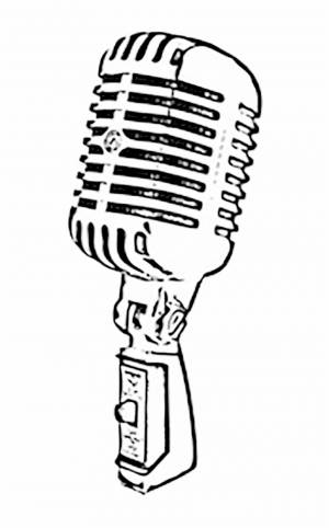 Микрофон нарисованный