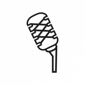 Значок микрофона векторный шаблон логотипа модная коллекция плоский дизайн